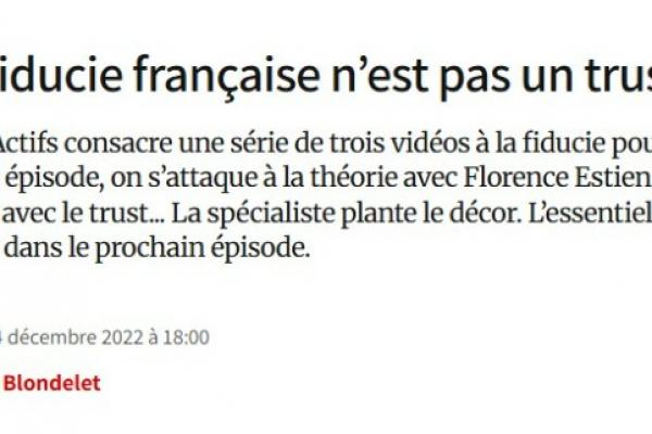 «La fiducie française n’est pas un trust»